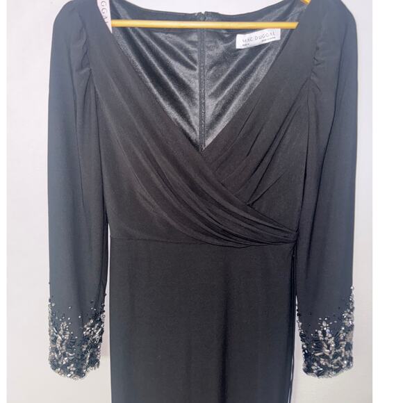 Mac Duggal #55712 - Embellished Long Sleeve Evening Gown-Black-Size 4 - Picture 6 of 9